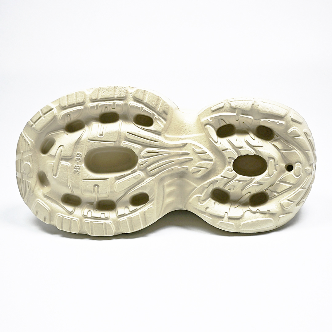 AKIBO輕量透氣老爹鞋-奶油白(女款、6公分厚底增高、一體成型、輕量、耐走、防水)