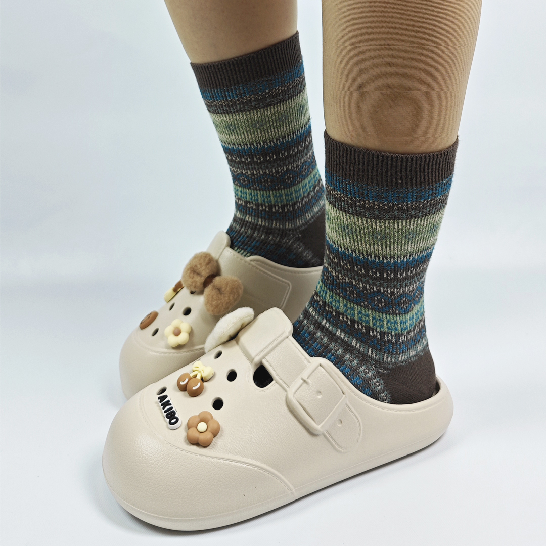 AKIBO布丁洞洞鞋-奶油白(中性款、雲朵感、輕量、耐走、防水) 