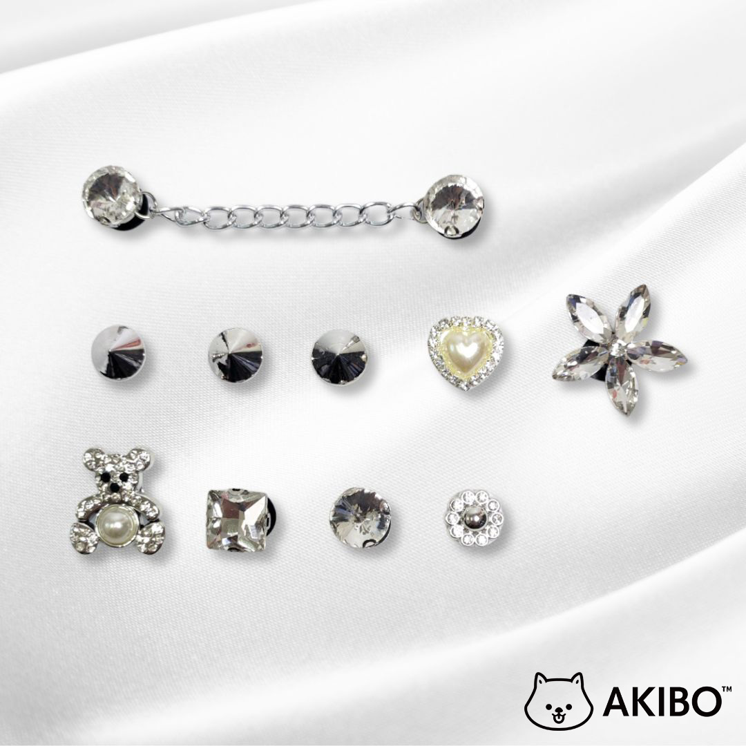 AKIBO閃亮個性款洞洞鞋扣 (十件組)