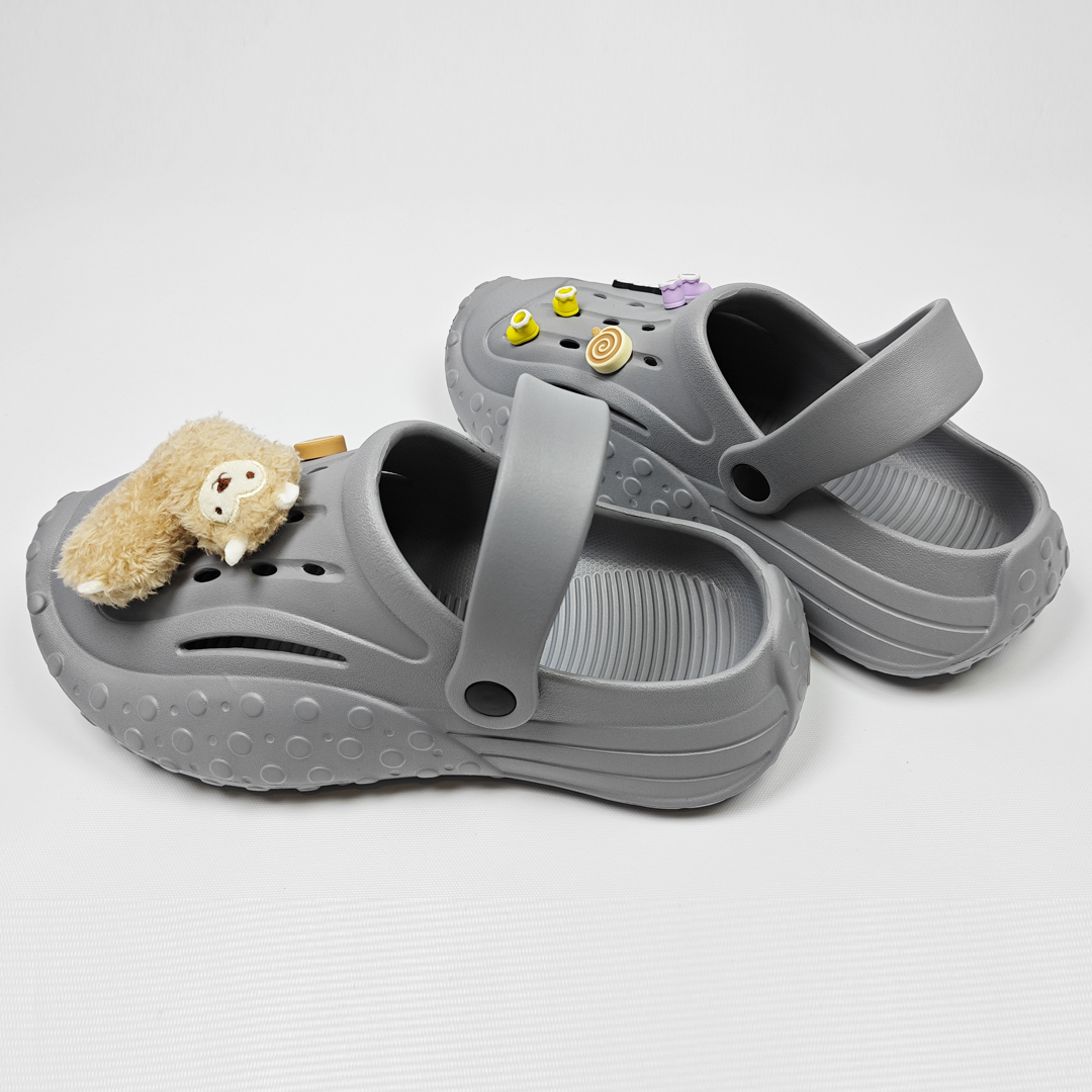 AKIBO戶外機能洞洞鞋-質感灰(中性款、雲朵感、輕量、兩穿、防水)