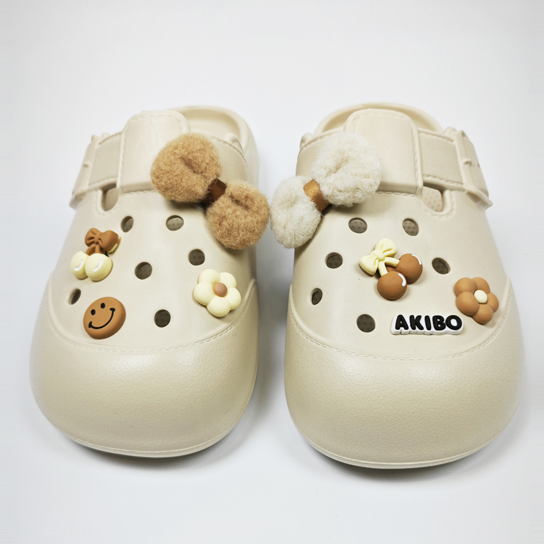 AKIBO布丁洞洞鞋-奶油白(中性款、雲朵感、輕量、耐走、防水) 