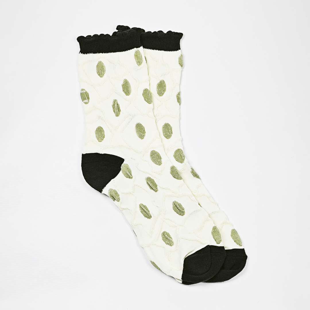 AKIBO森系春木花語中筒襪(三件組)-女款