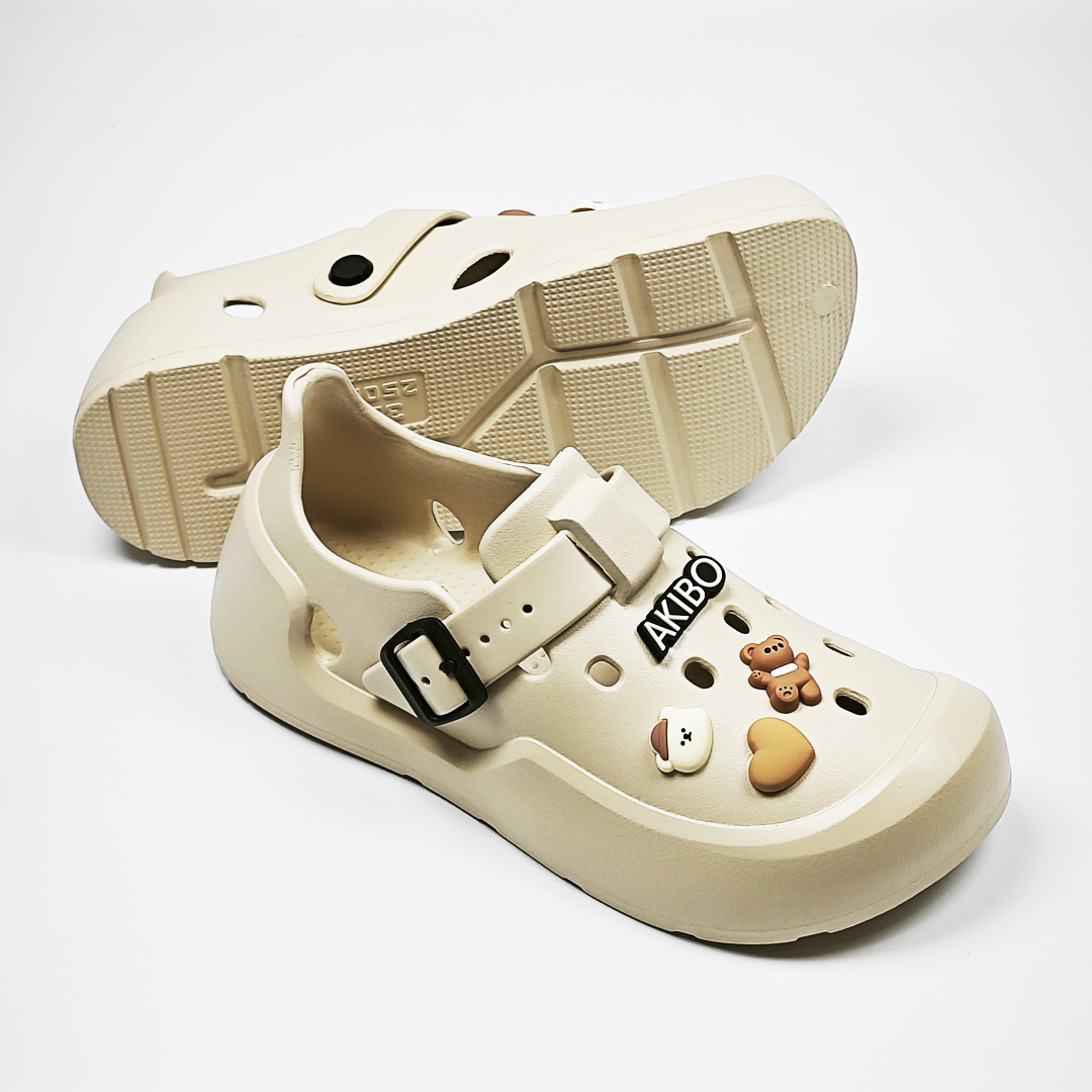 AKIBO全方位機能洞洞鞋-奶油白(中性款、雲朵感、輕量、防水)
