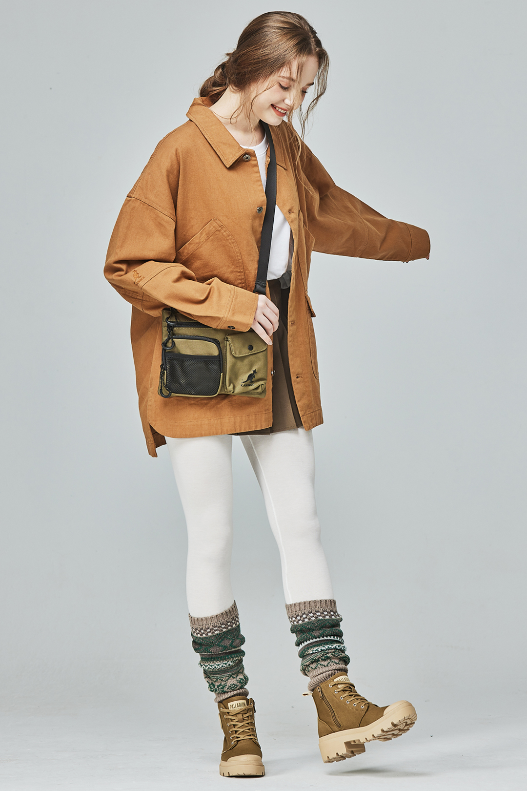 KANGOL袋鼠復古口袋襯衫外套