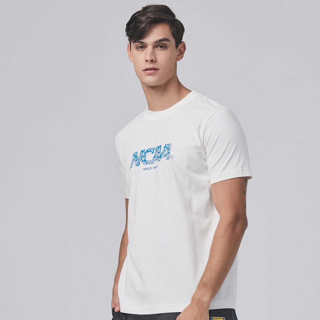 NCAA基本涼感變形蟲棉T-白