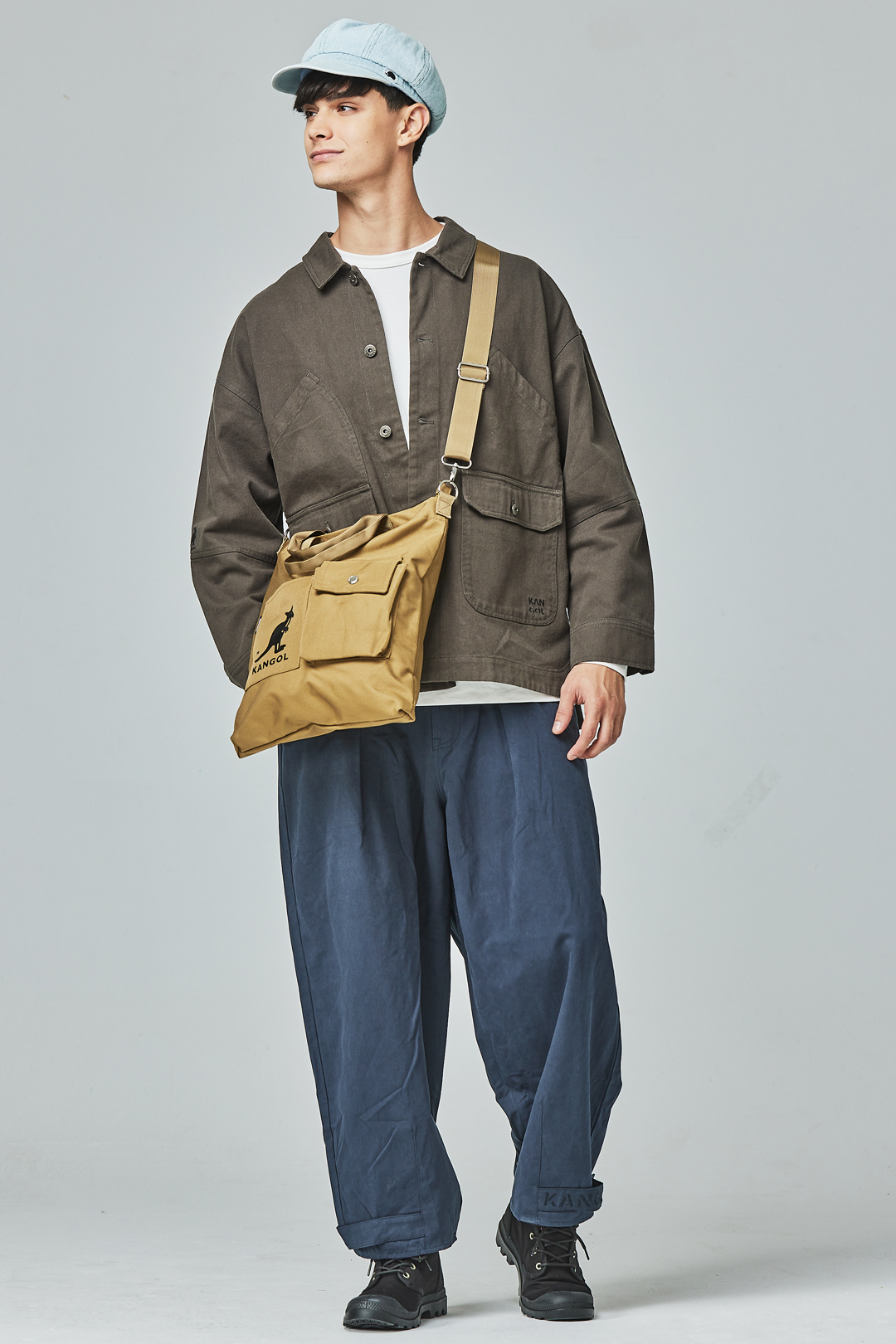 KANGOL袋鼠復古口袋襯衫外套