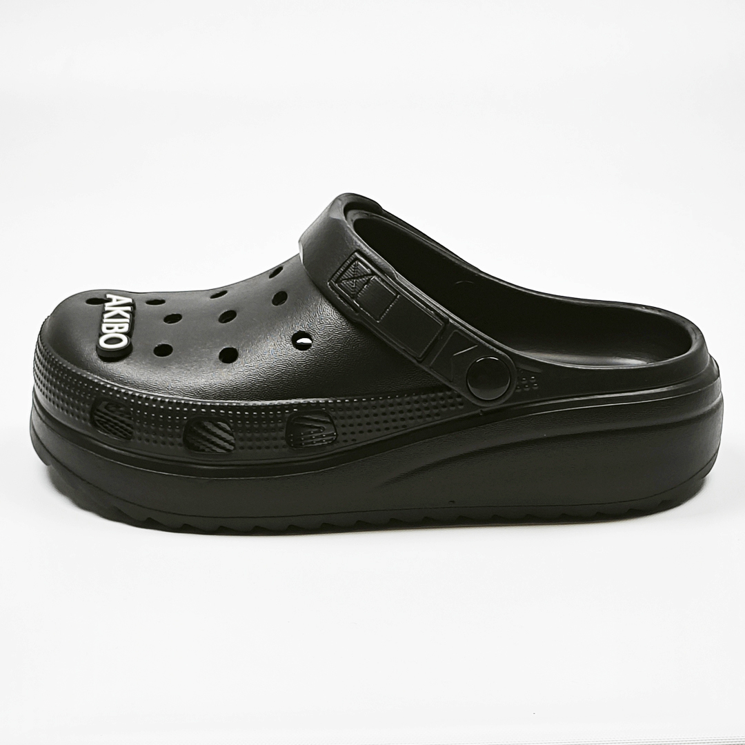 AKIBO餅乾洞洞鞋(二代)-經典黑(中性款、輕量、耐走、兩穿、防水)