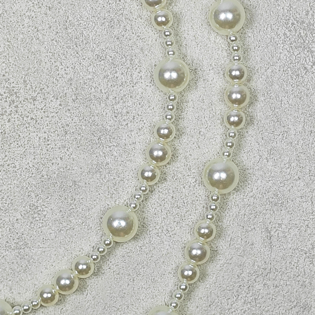 AKIBO雅緻珍珠包包手機掛繩-牛奶白