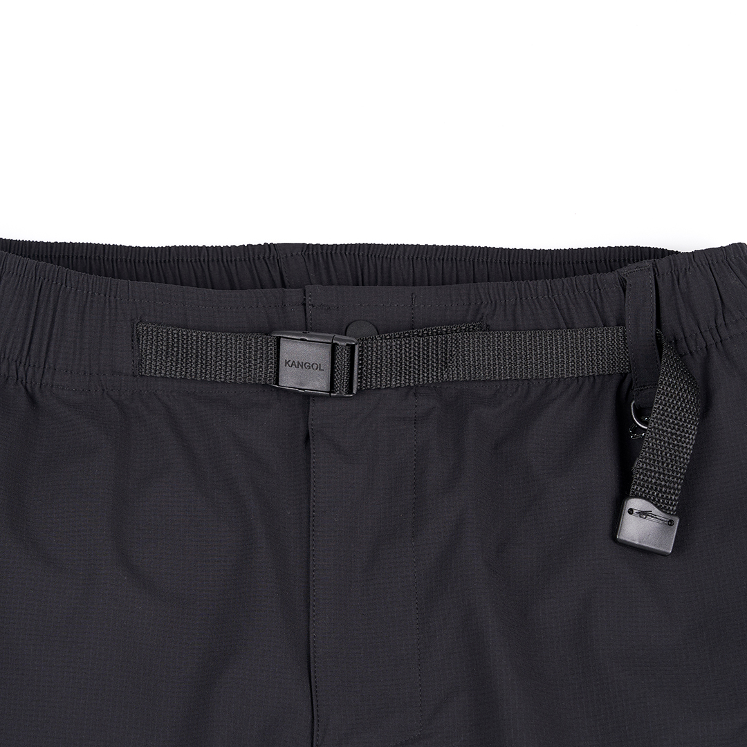 KANGOL袋鼠涼感高彈休閒長褲-黑
