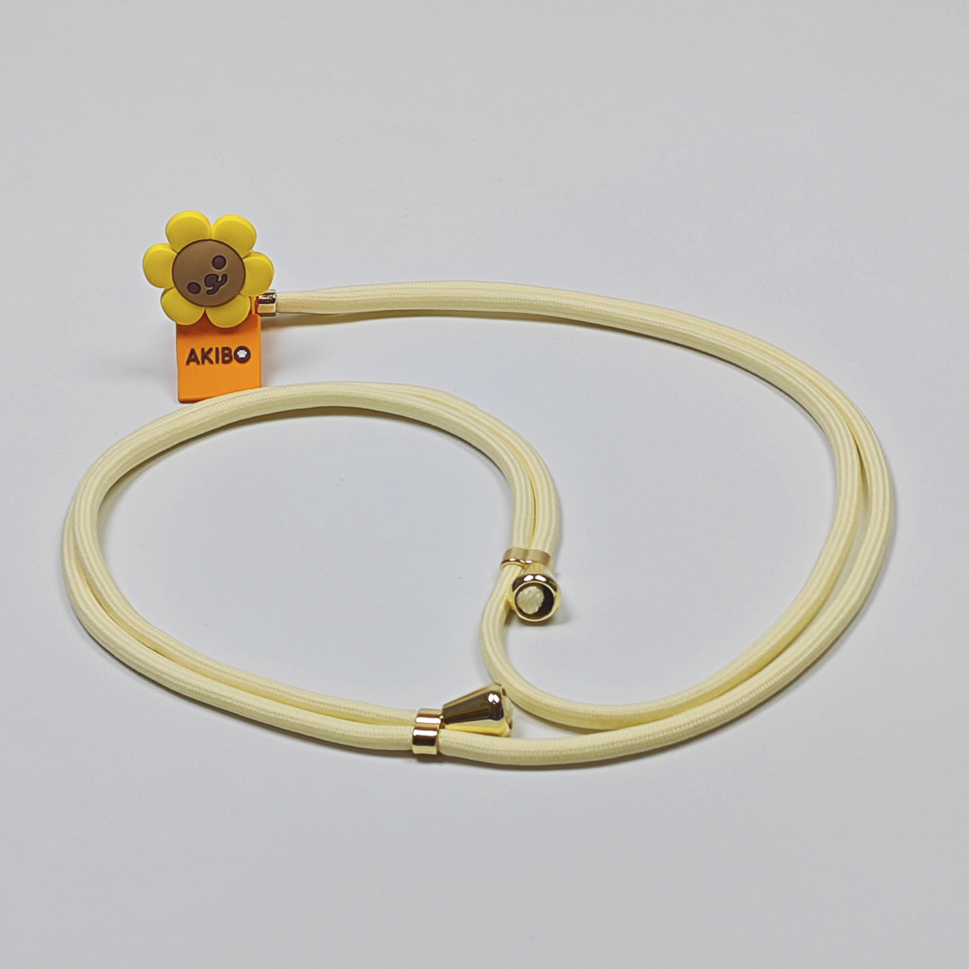 AKIBO經典6MM手機掛繩-奶油白