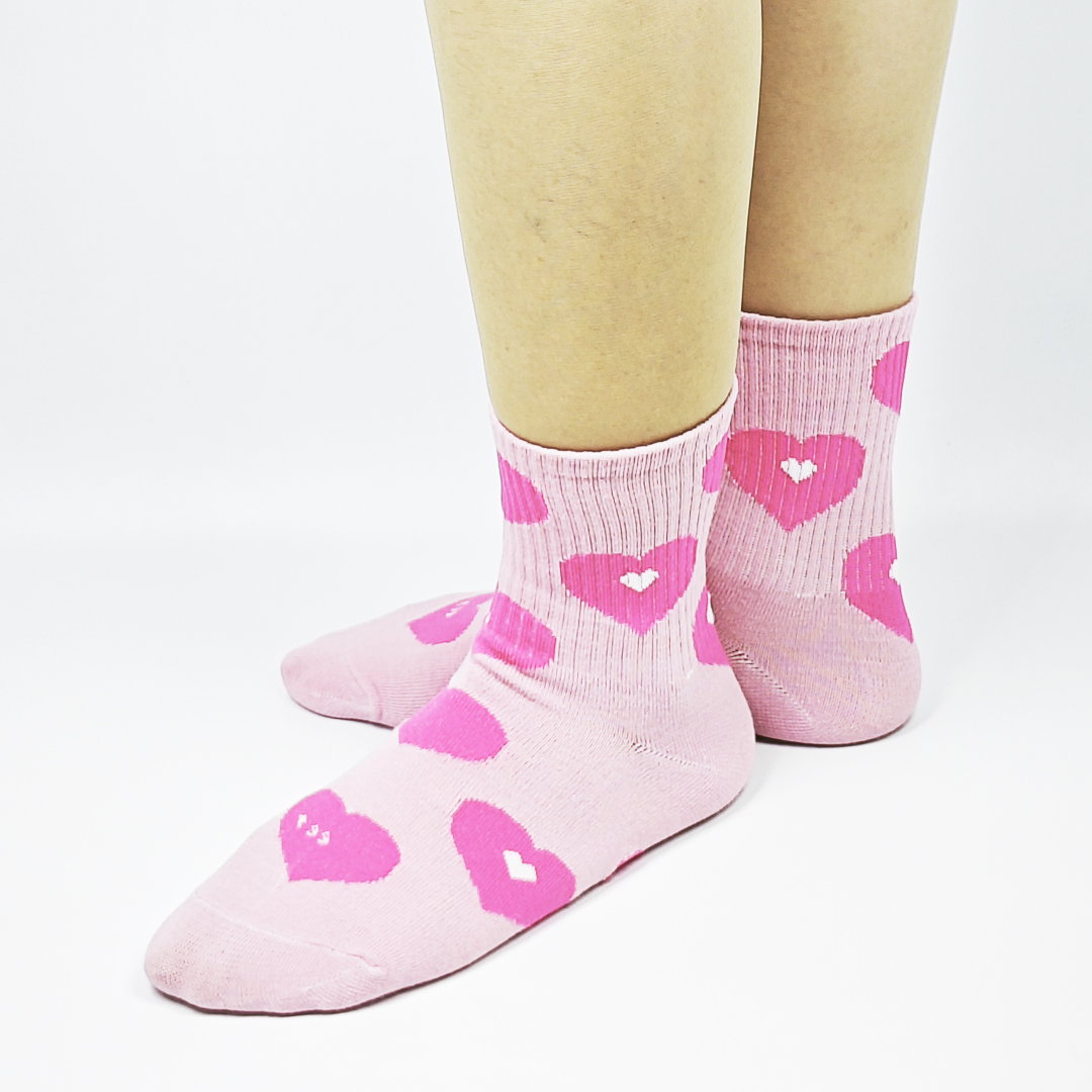 AKIBO粉漾甜心樂園中筒襪(三件組)