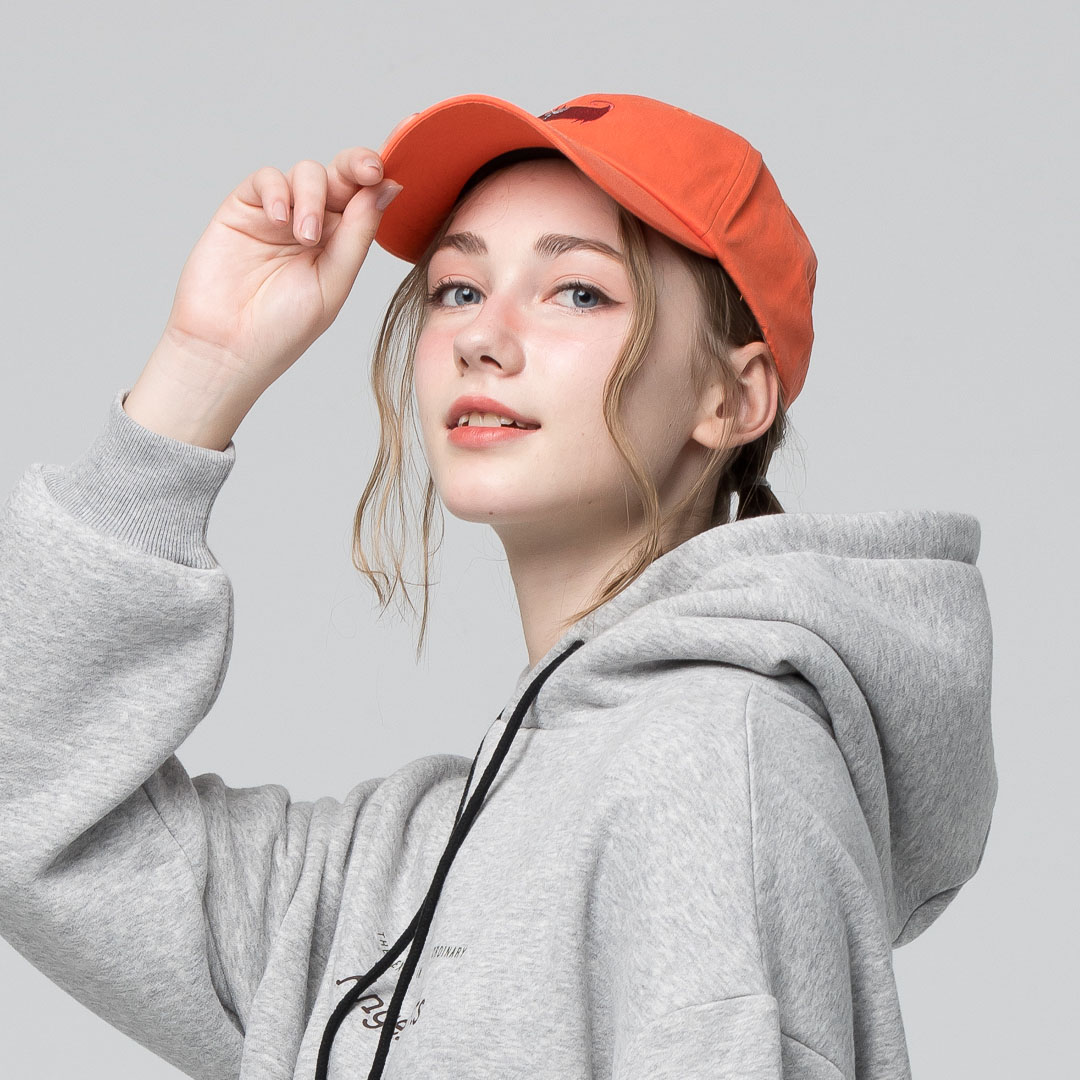 Angelia&Pets精緻刺繡動物老帽-橘