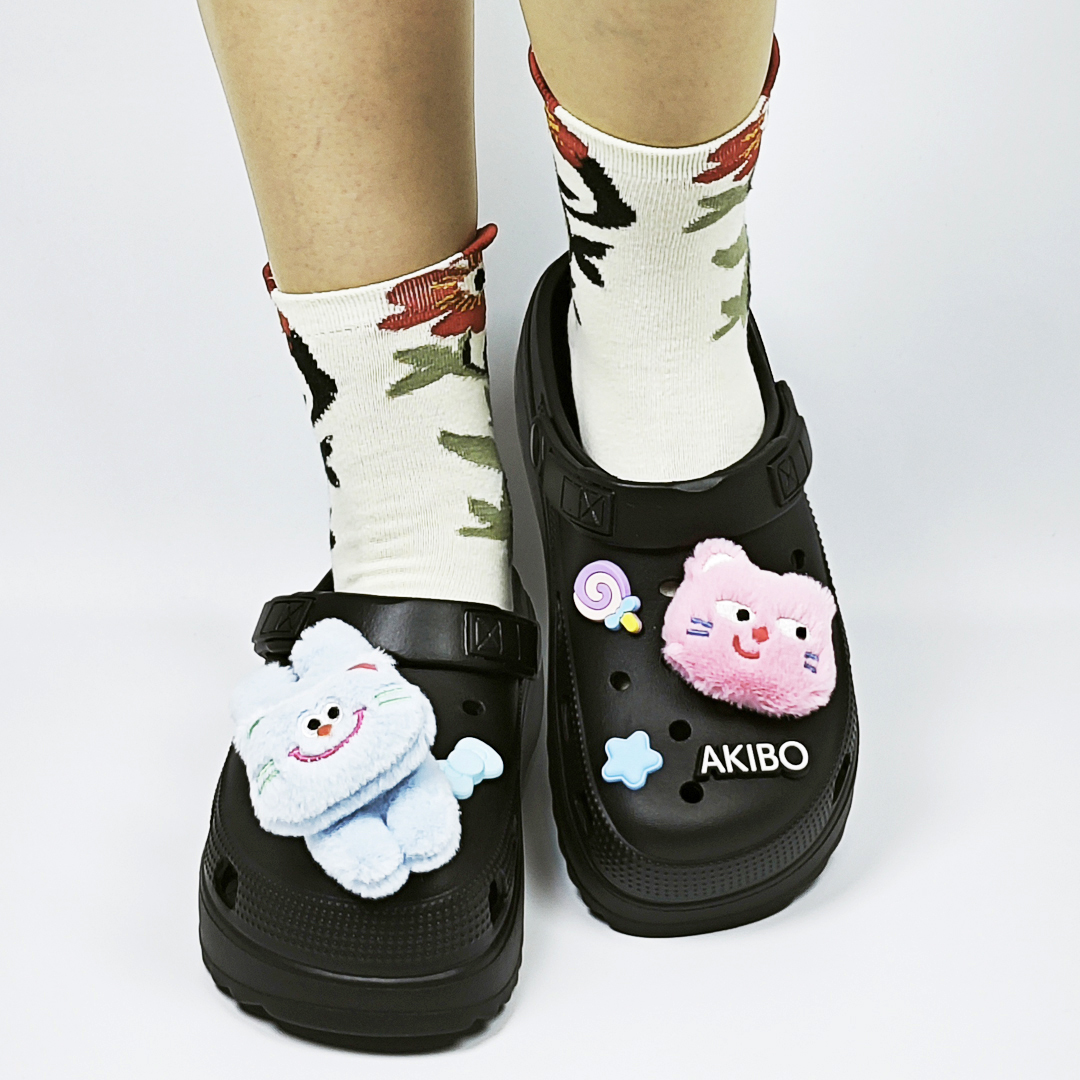 AKIBO貓咪派對款洞洞鞋扣(五件組)