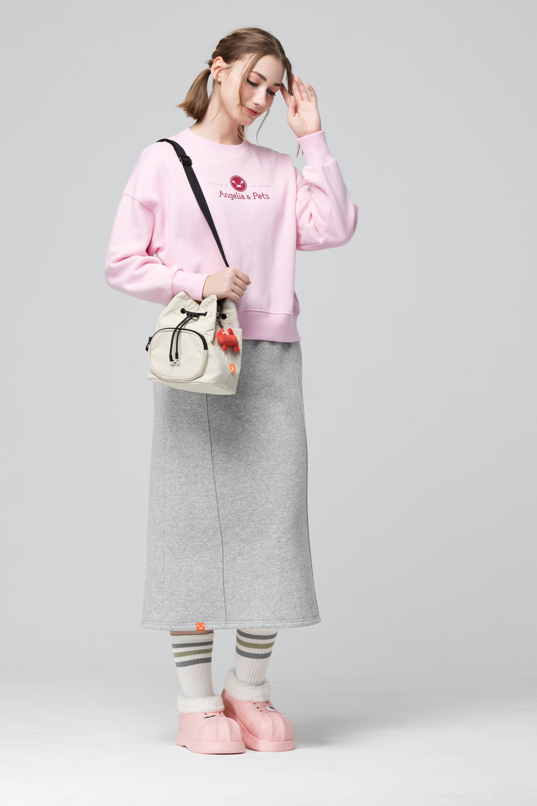 Angelia&Pets輕撥水束包-淺卡其