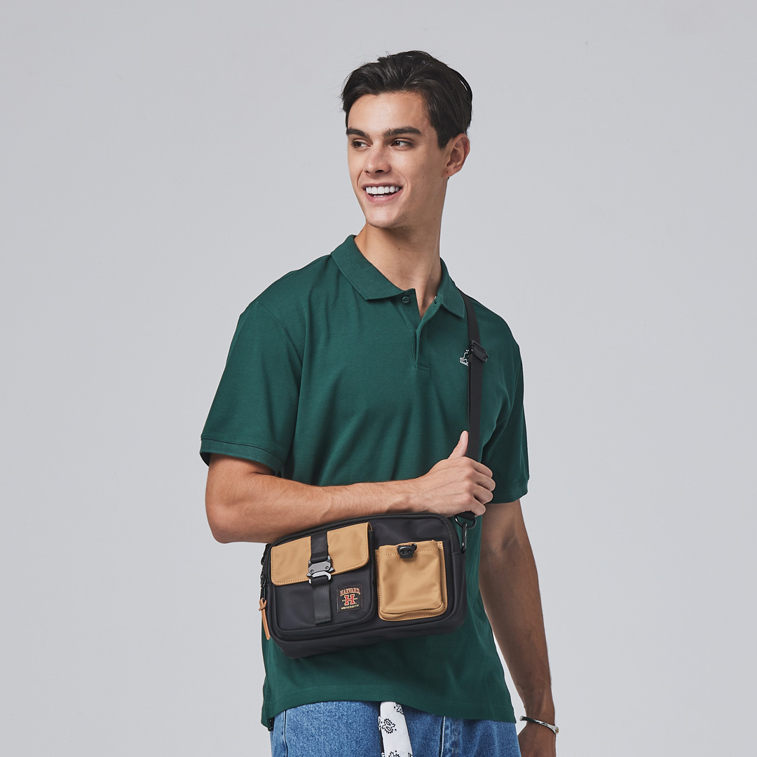 NCAAA-哈佛大學Harvard工裝風機能側背包-卡