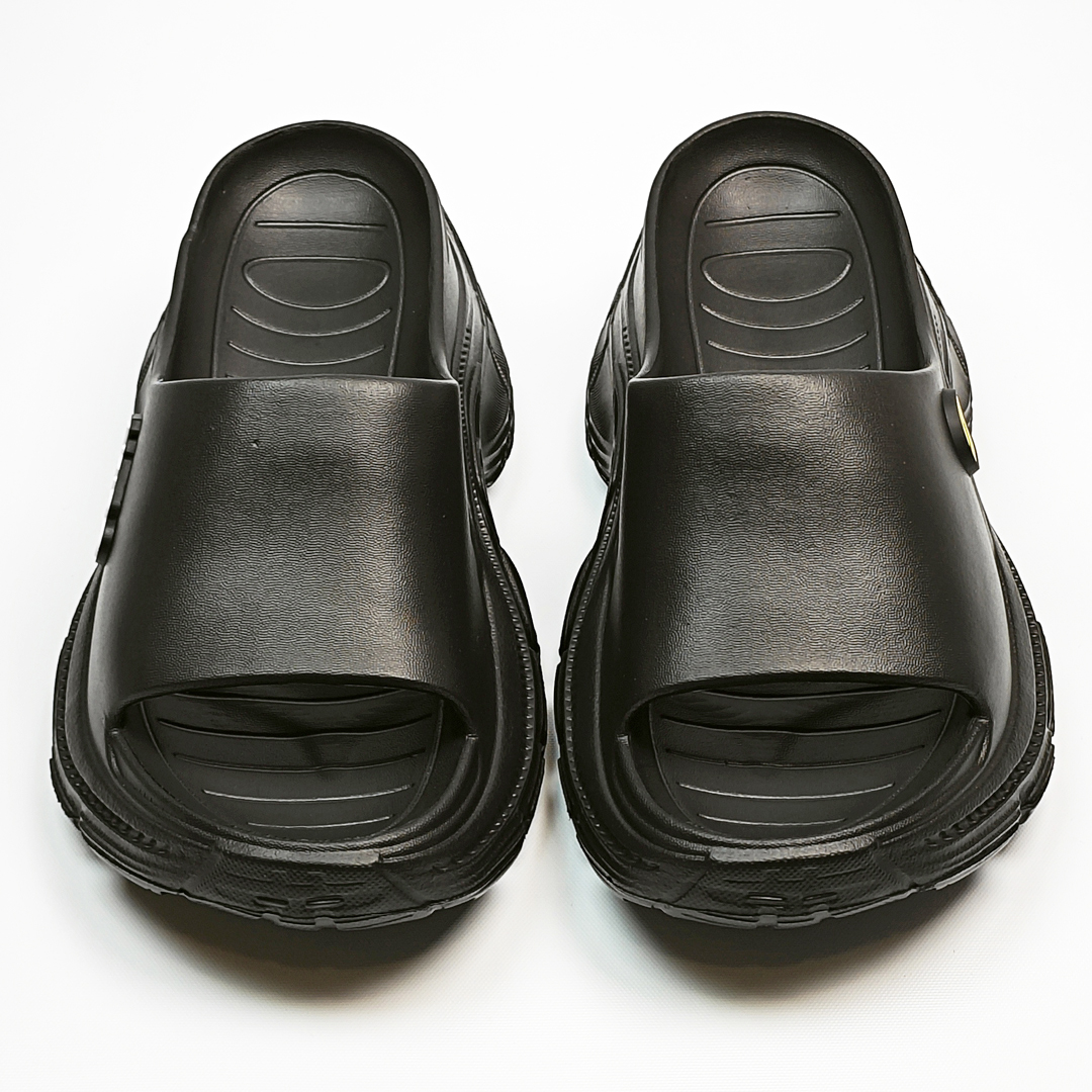 AKIBO韓系動感厚底涼鞋-經典黑(中性款、5公分厚底增高、輕量、防水)