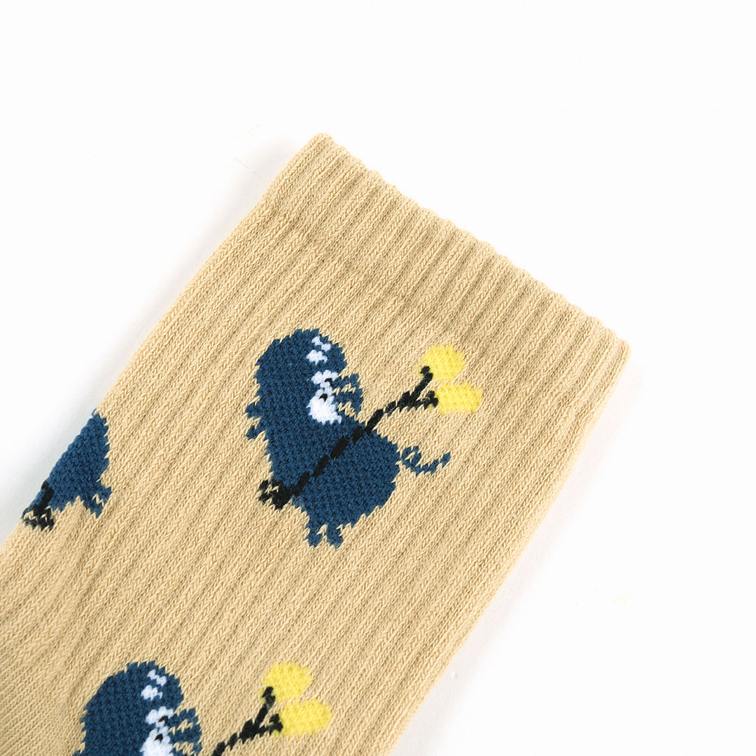 Angelia&Pets緹花滿版襪-卡其