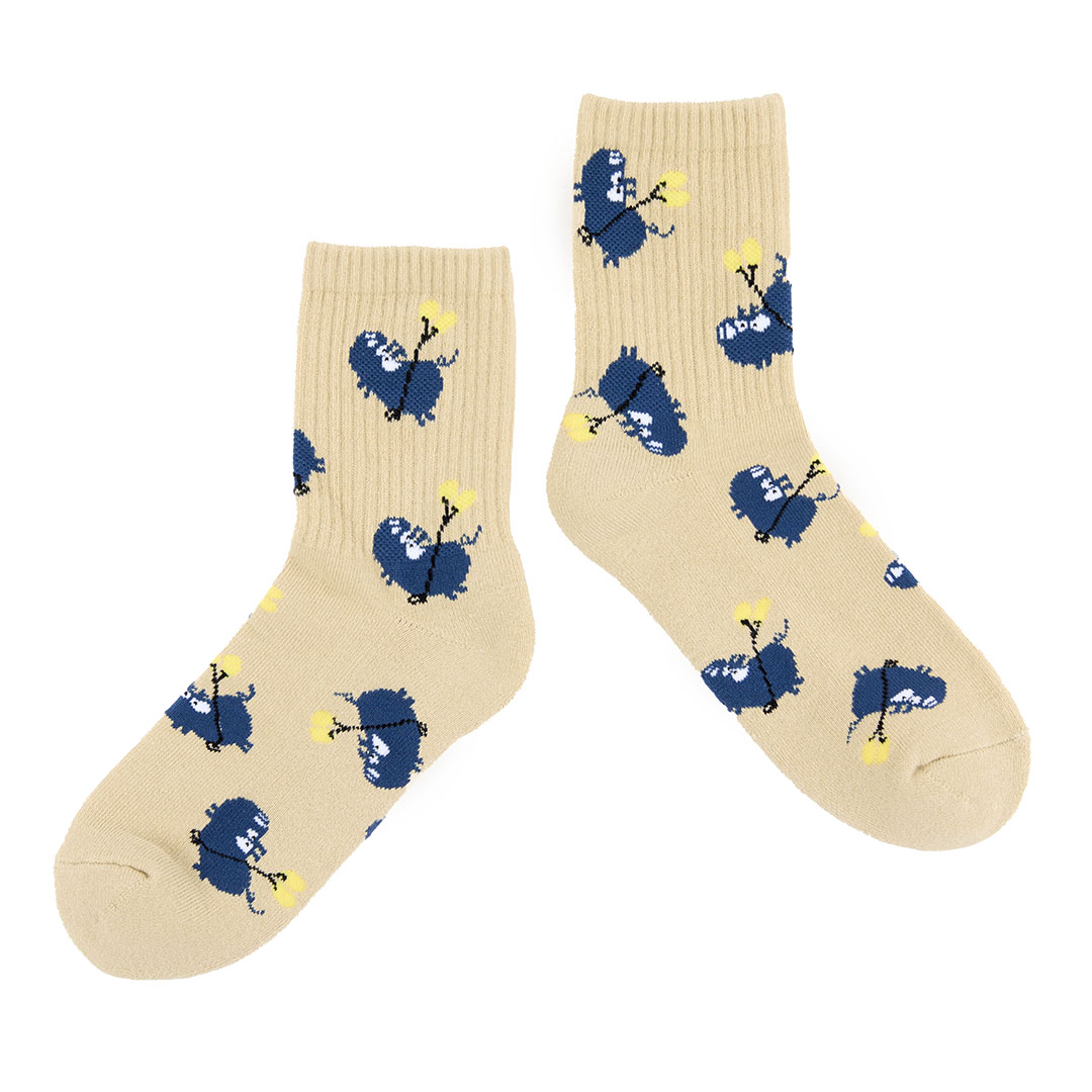 Angelia&Pets緹花滿版襪-卡其