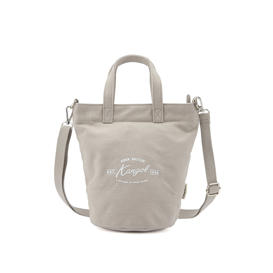 KANGOL帆布側背包-灰