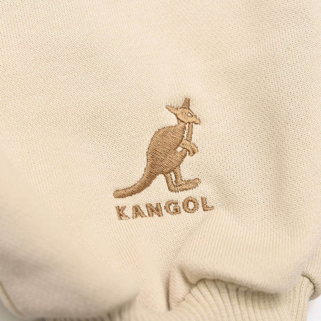 KANGOL袋鼠連帽洋裝-米白