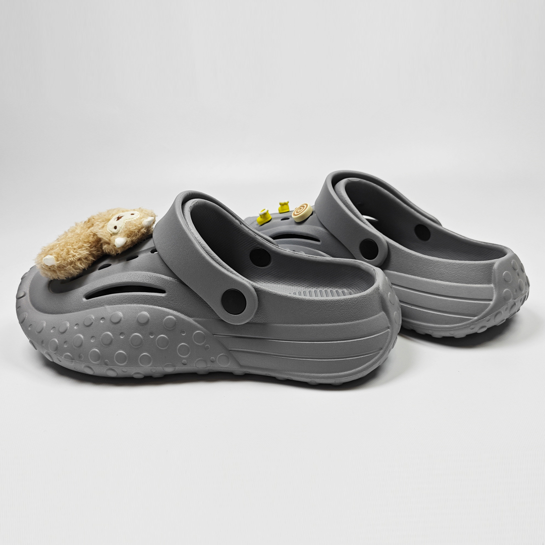 AKIBO戶外機能洞洞鞋-質感灰(中性款、雲朵感、輕量、兩穿、防水)