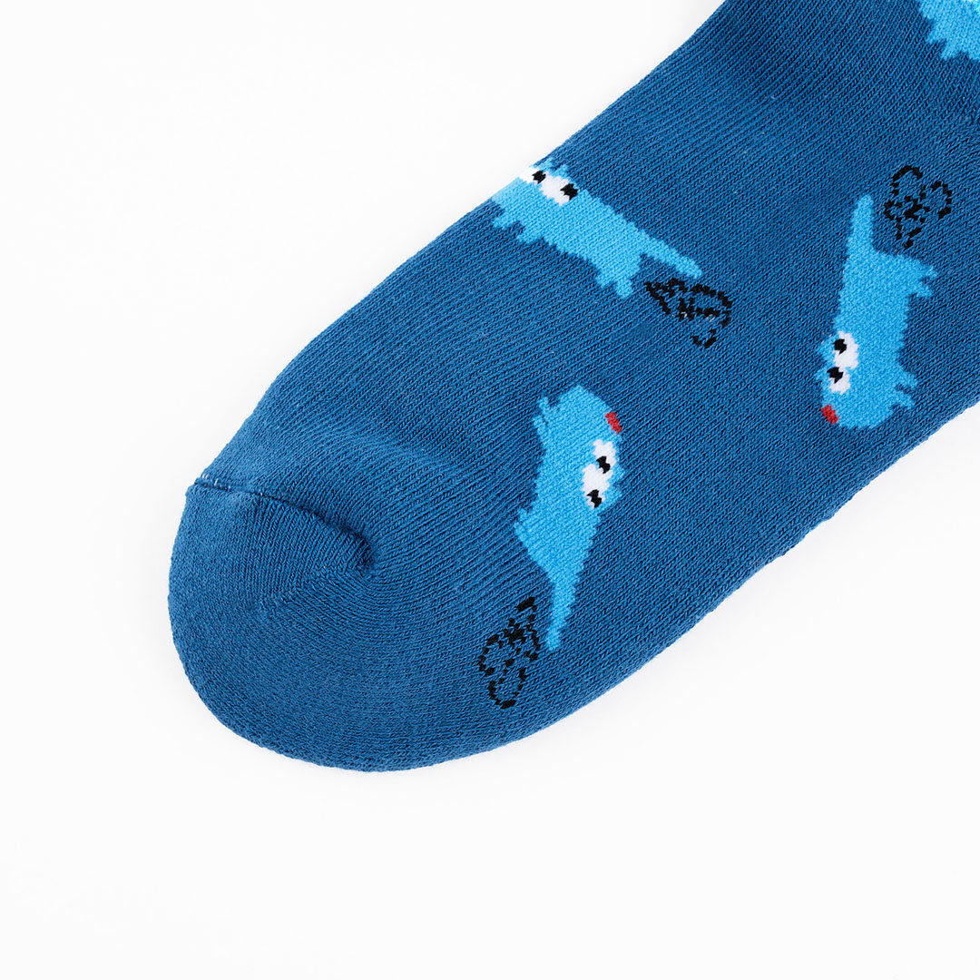 Angelia&Pets緹花滿版襪-藍