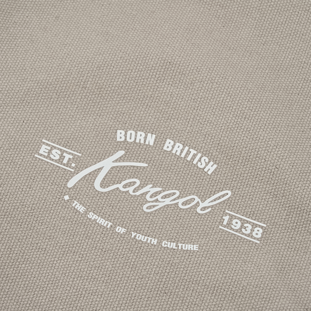 KANGOL帆布側背包-灰