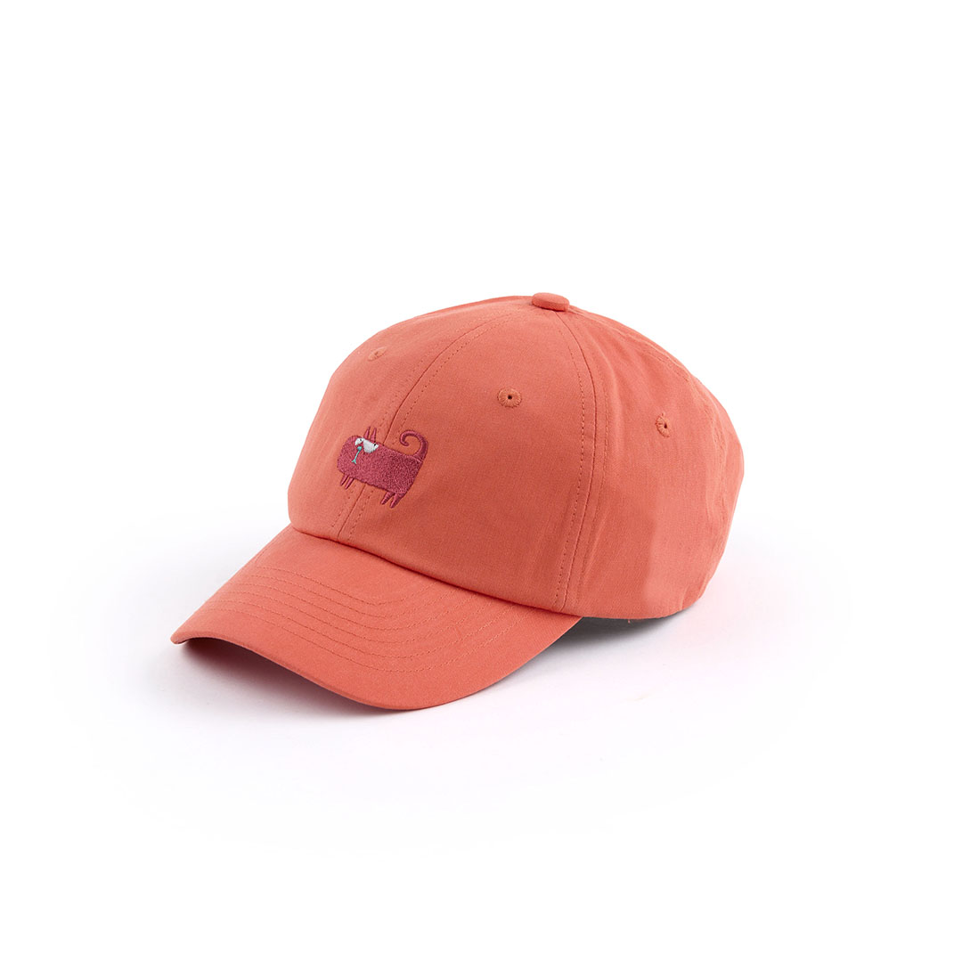 Angelia&Pets精緻刺繡動物老帽-橘