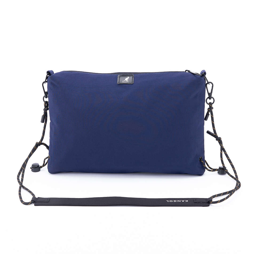 KANGOL水洗尼龍雲朵包-深藍