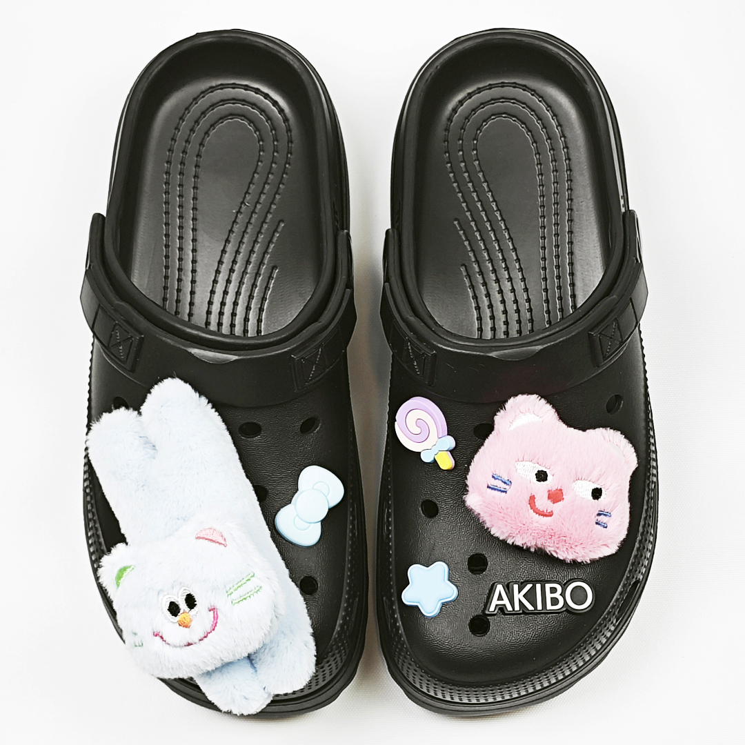 AKIBO貓咪派對款洞洞鞋扣(五件組)