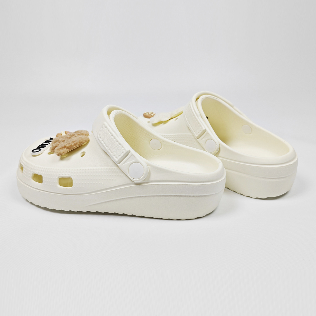 AKIBO餅乾洞洞鞋-牛奶白(中性款、輕量、耐走、兩穿、防水)