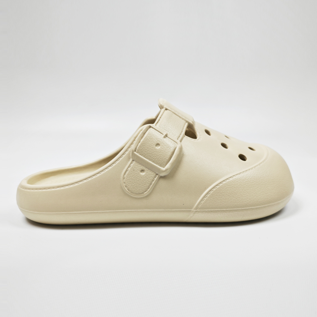 AKIBO布丁洞洞鞋-奶油白(中性款、雲朵感、輕量、耐走、防水) 