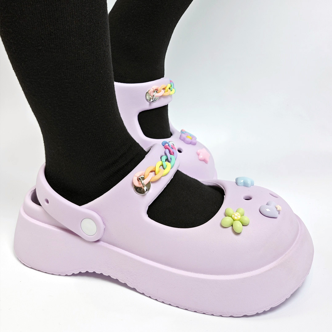 AKIBO星星心心款洞洞鞋扣