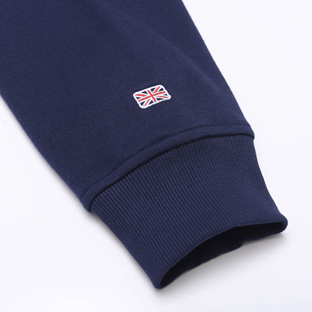 KANGOL袋鼠中性落肩大學T-深藍