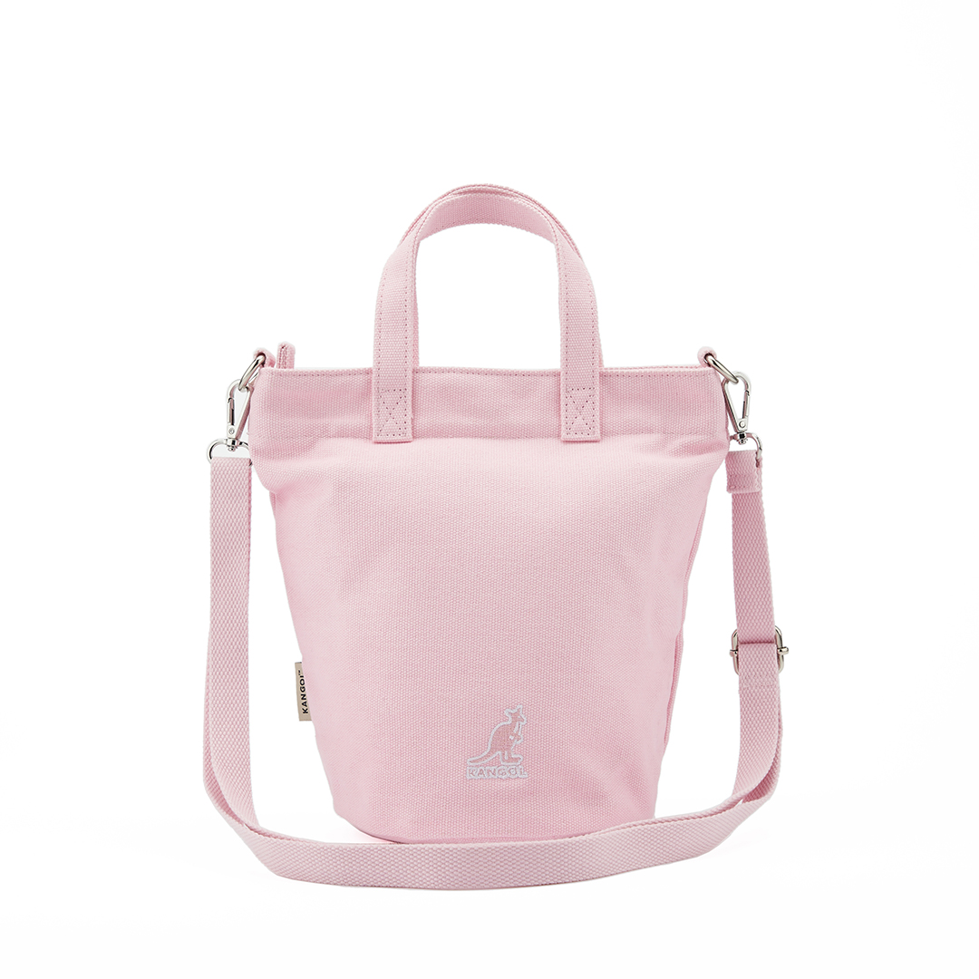 KANGOL帆布側背包-粉