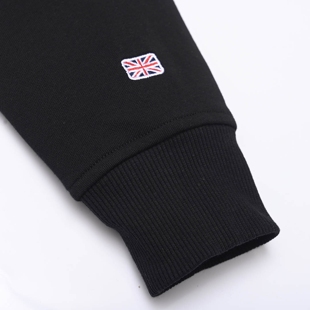 KANGOL袋鼠中性落肩大學T-黑