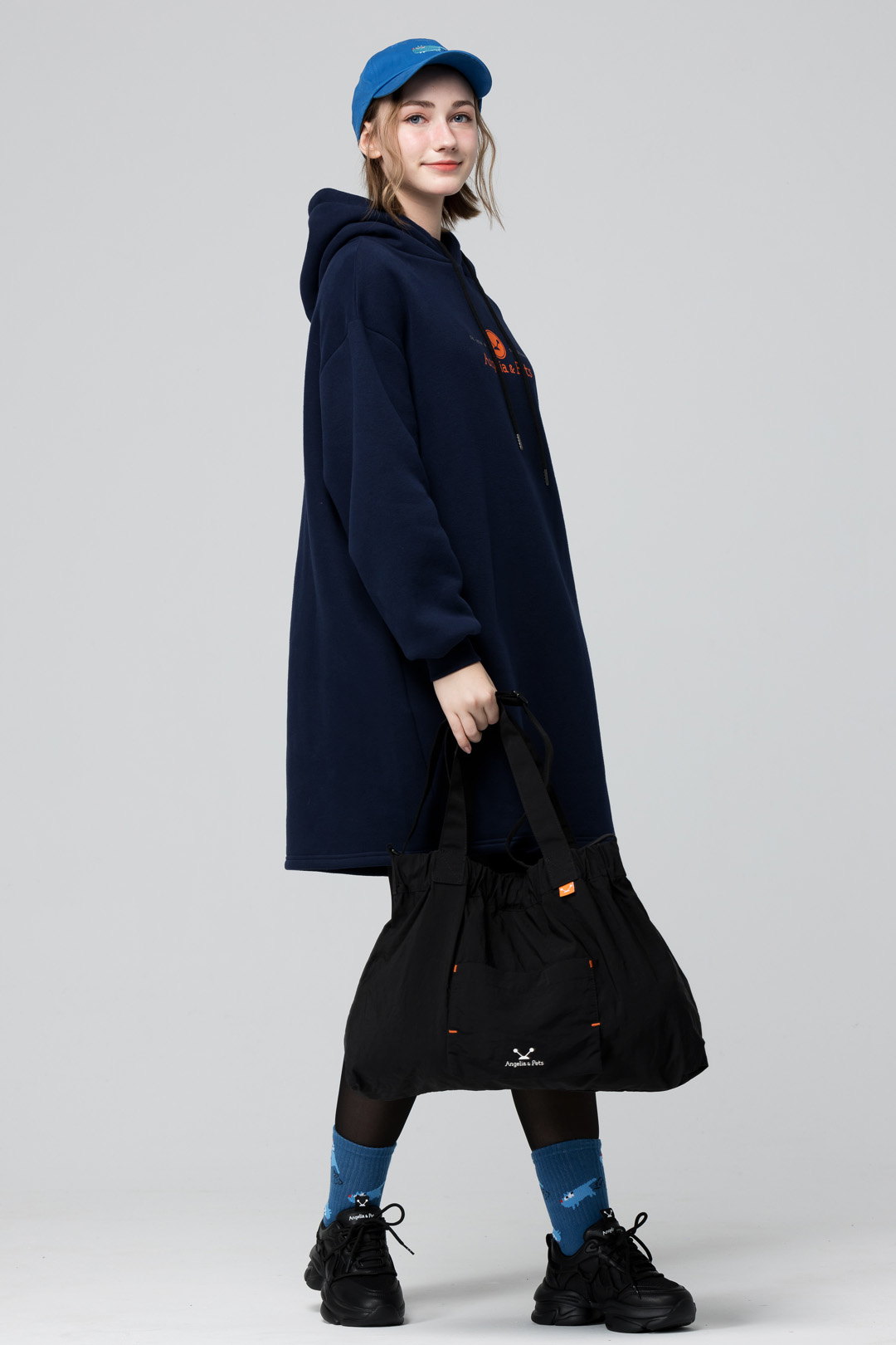 Angelia&Pets輕撥水水餃包-黑