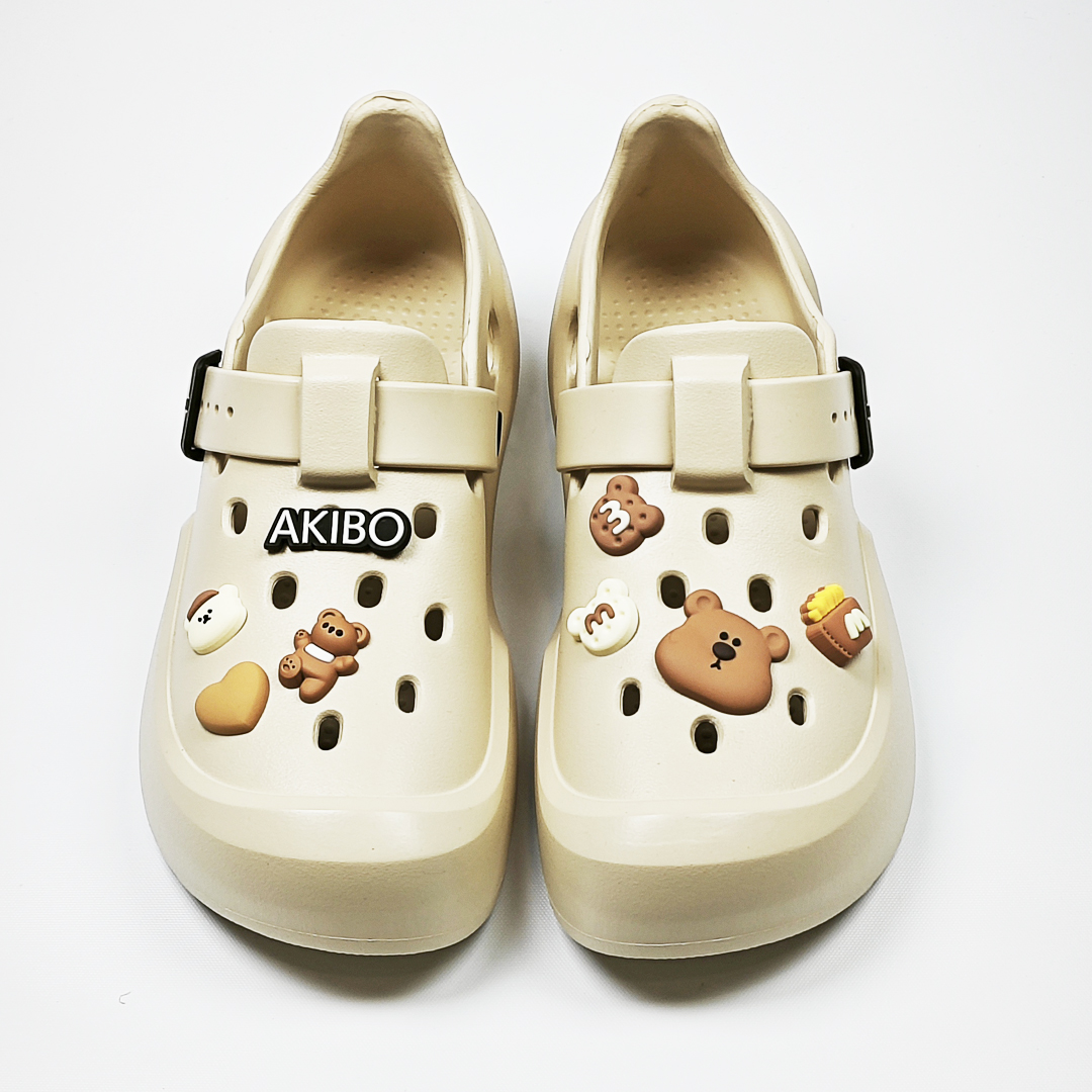 AKIBO全方位機能洞洞鞋-奶油白(中性款、雲朵感、輕量、防水)