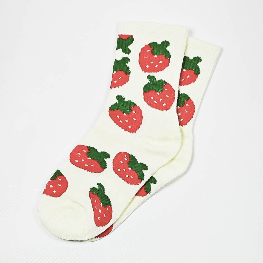 AKIBO粉漾甜心樂園中筒襪(三件組)