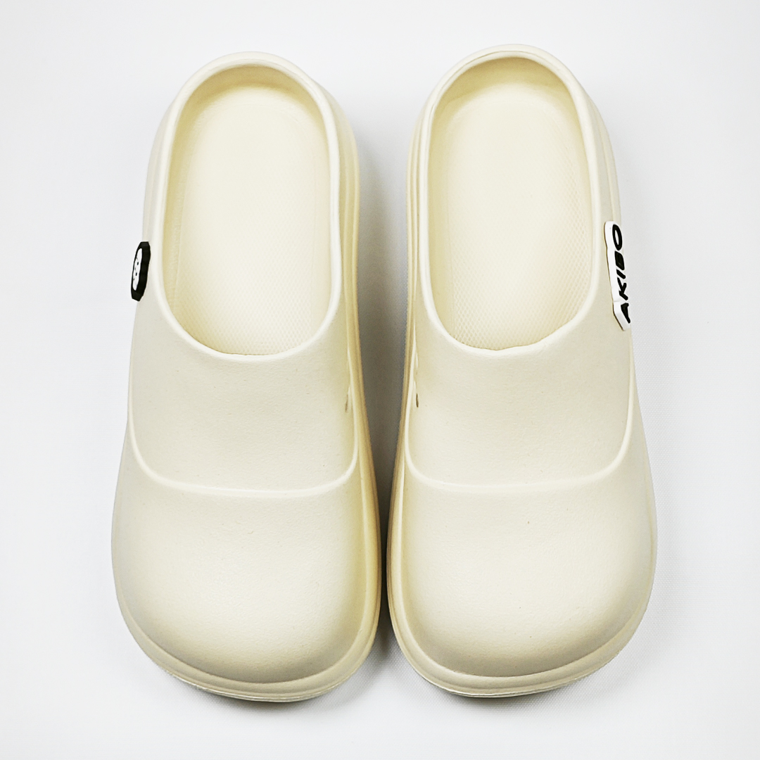 AKIBO清新穆勒鞋-牛奶白(女款、輕量、耐走、防水)