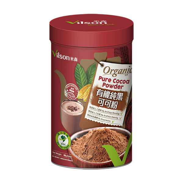 【米森 Vilson】有機沖泡粉系列|有機純黑可可粉 150g|有機純抹茶粉 75g|慈心有機驗證 × SGS 檢驗通過|無加糖 × 無防腐劑 × 無人工色素香料|沖泡飲品 × 烘焙調色 皆適用2