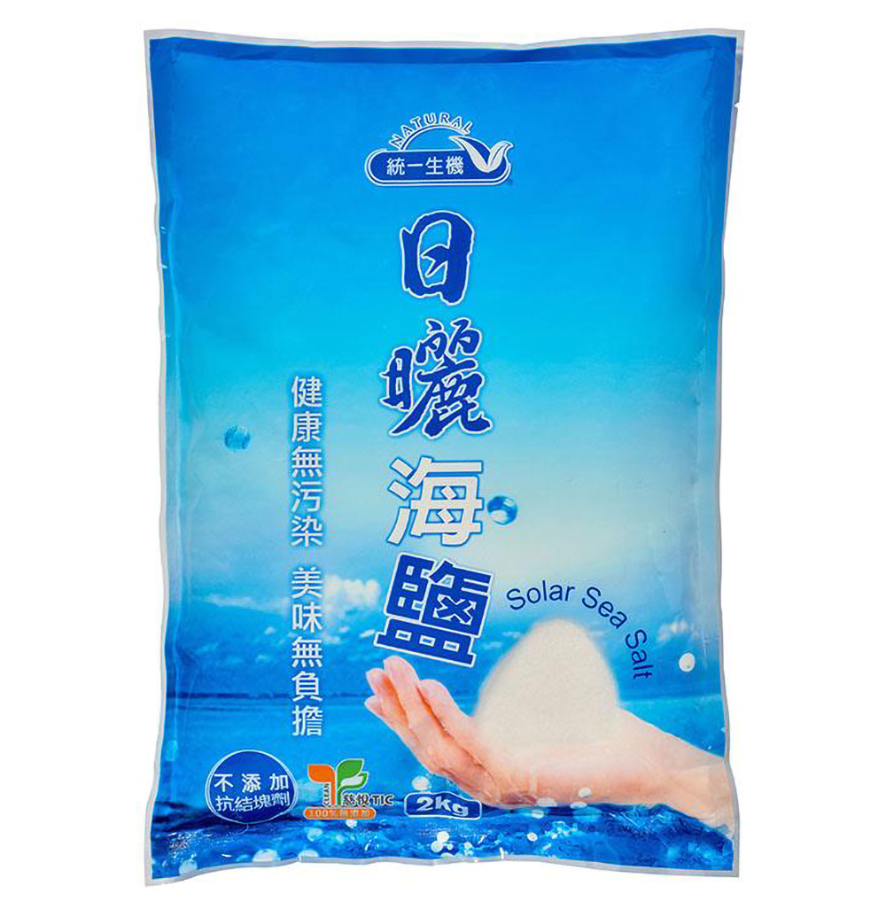 【統一生機】日曬海鹽 2kg 立袋｜西班牙天然鹽田製成 無漂白 無抗結塊劑 保留礦物質 烹調燉煮適用