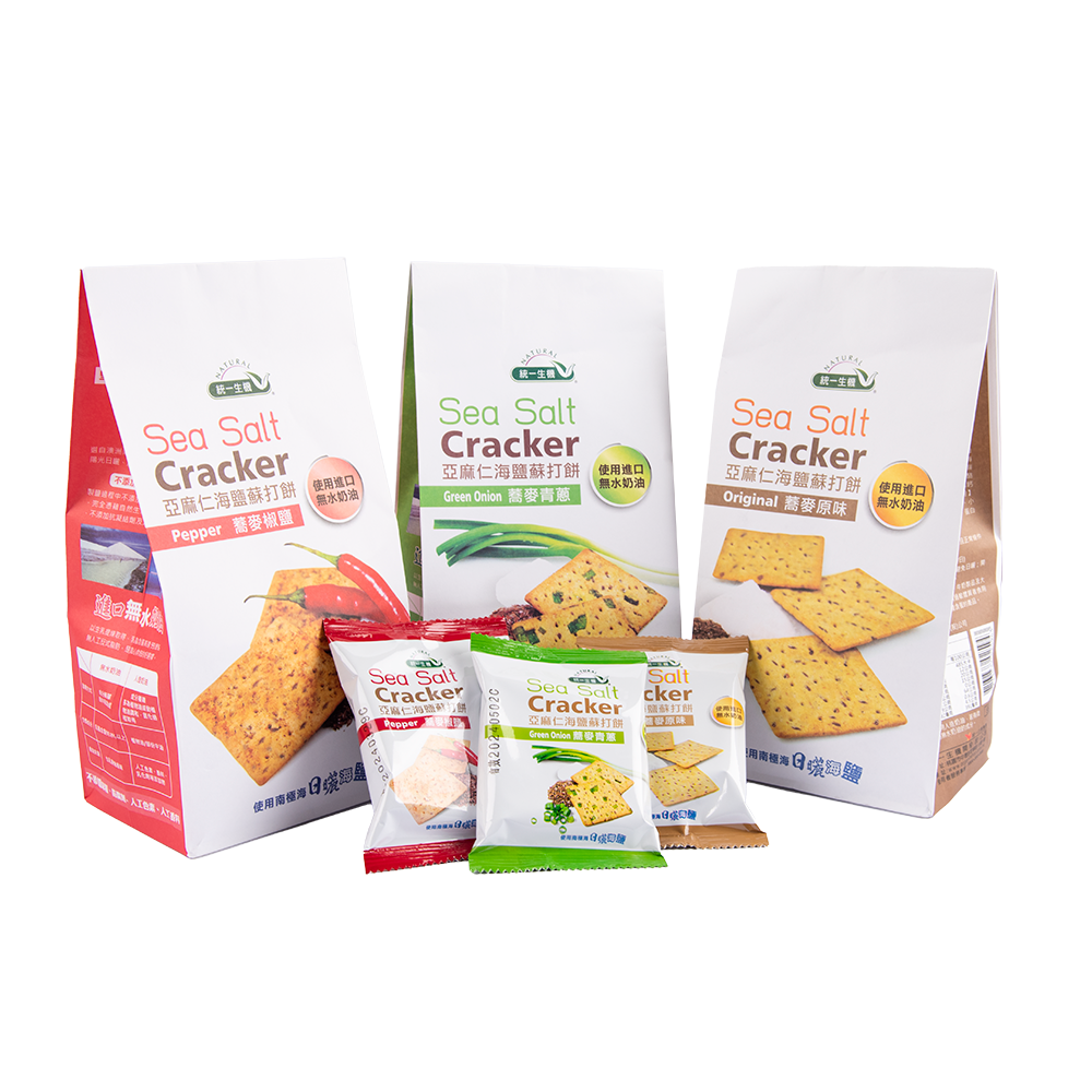 【統一生機】亞麻仁海鹽蘇打餅系列 168g 8入|蕎麥原味 / 蕎麥青蔥 / 蕎麥椒鹽|低溫烘焙|高纖養生餅乾|無添加防腐劑 【統一生機】亞麻仁海鹽蘇打餅系列 168g 8入|蕎麥原味 / 蕎麥青蔥 / 蕎麥椒鹽|低溫烘焙|高纖養生餅乾|無添加防腐劑