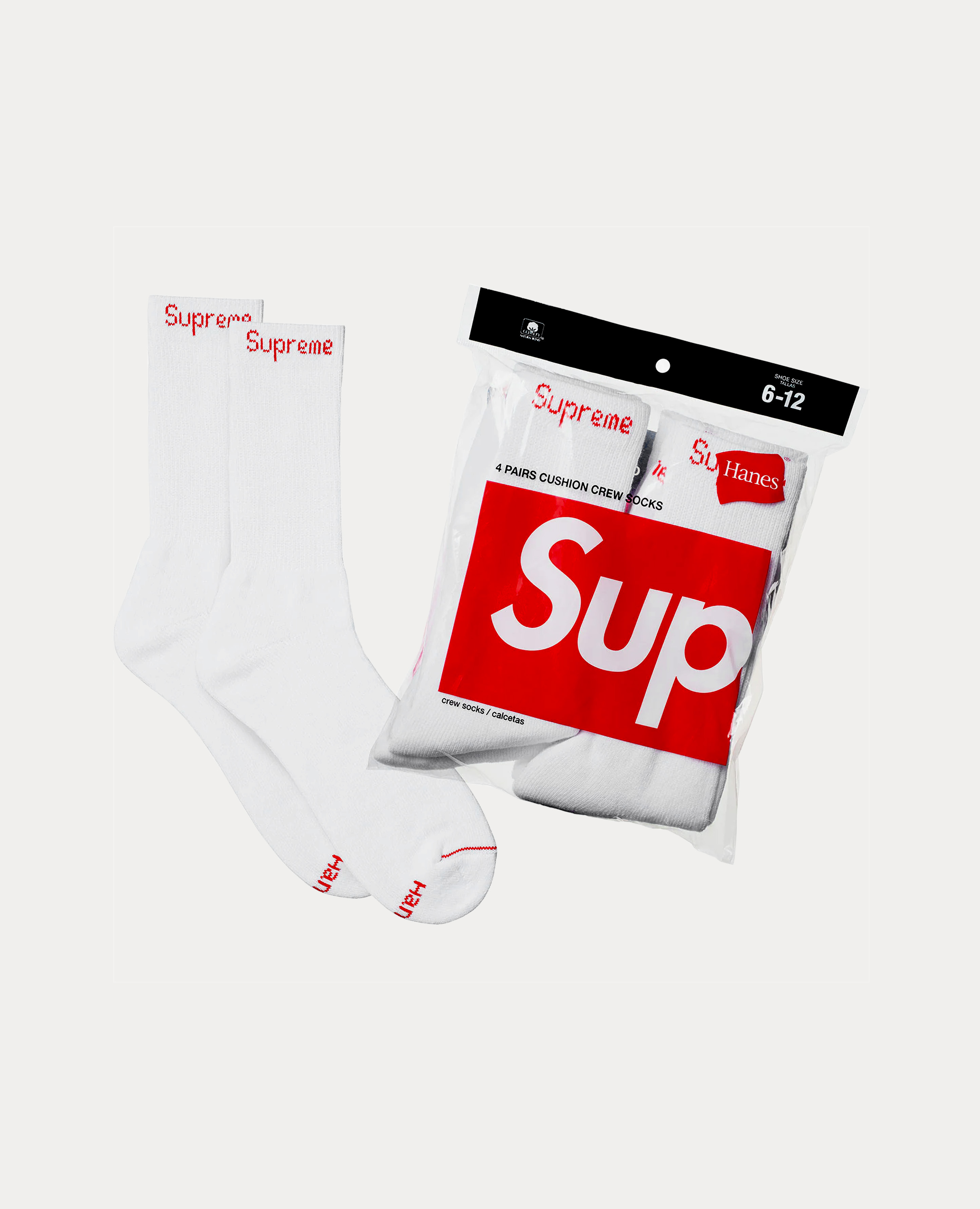 Supreme Hanes Crew Socks