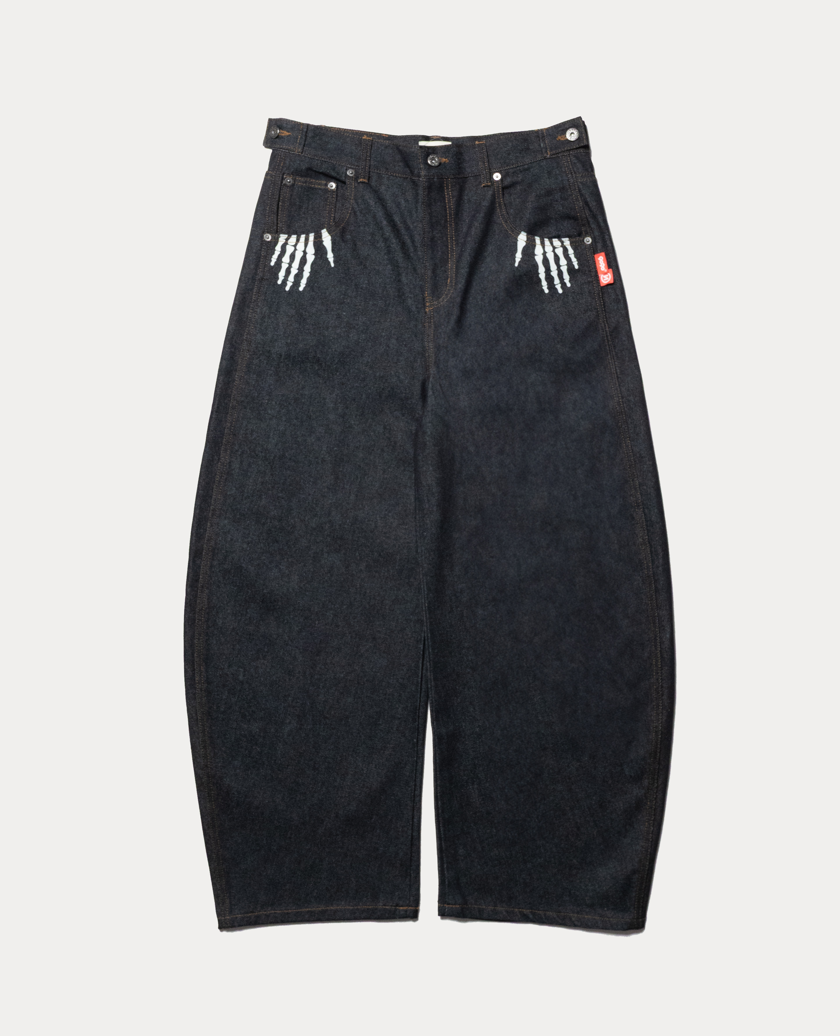 9090 Bone Hand Denim Shorts XL 完売品　希少色 9090 Bone Hand Denim pants (Glow in the Dark) - REACTION.crew