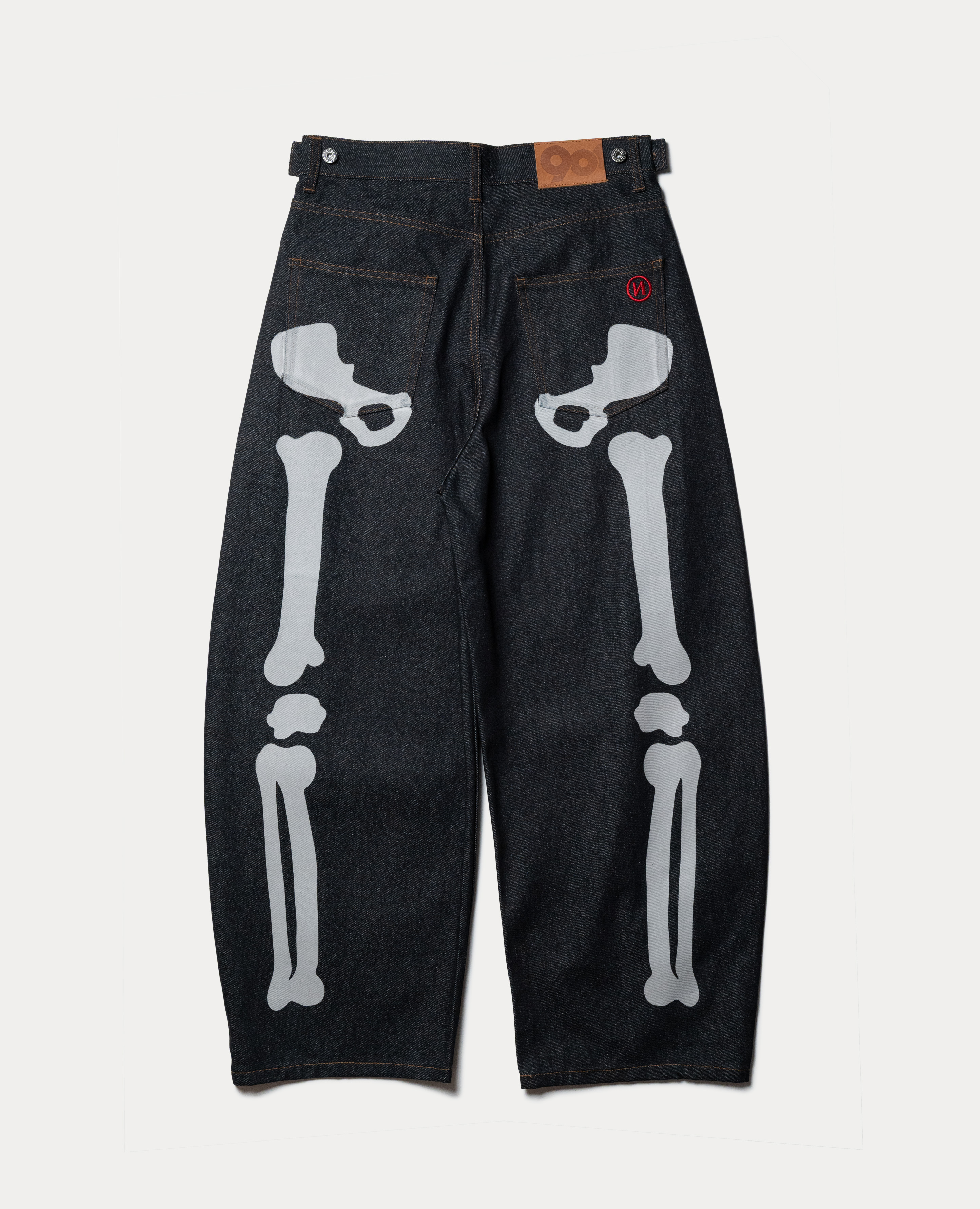 9090 Bone Hand Rigid Denim Pants