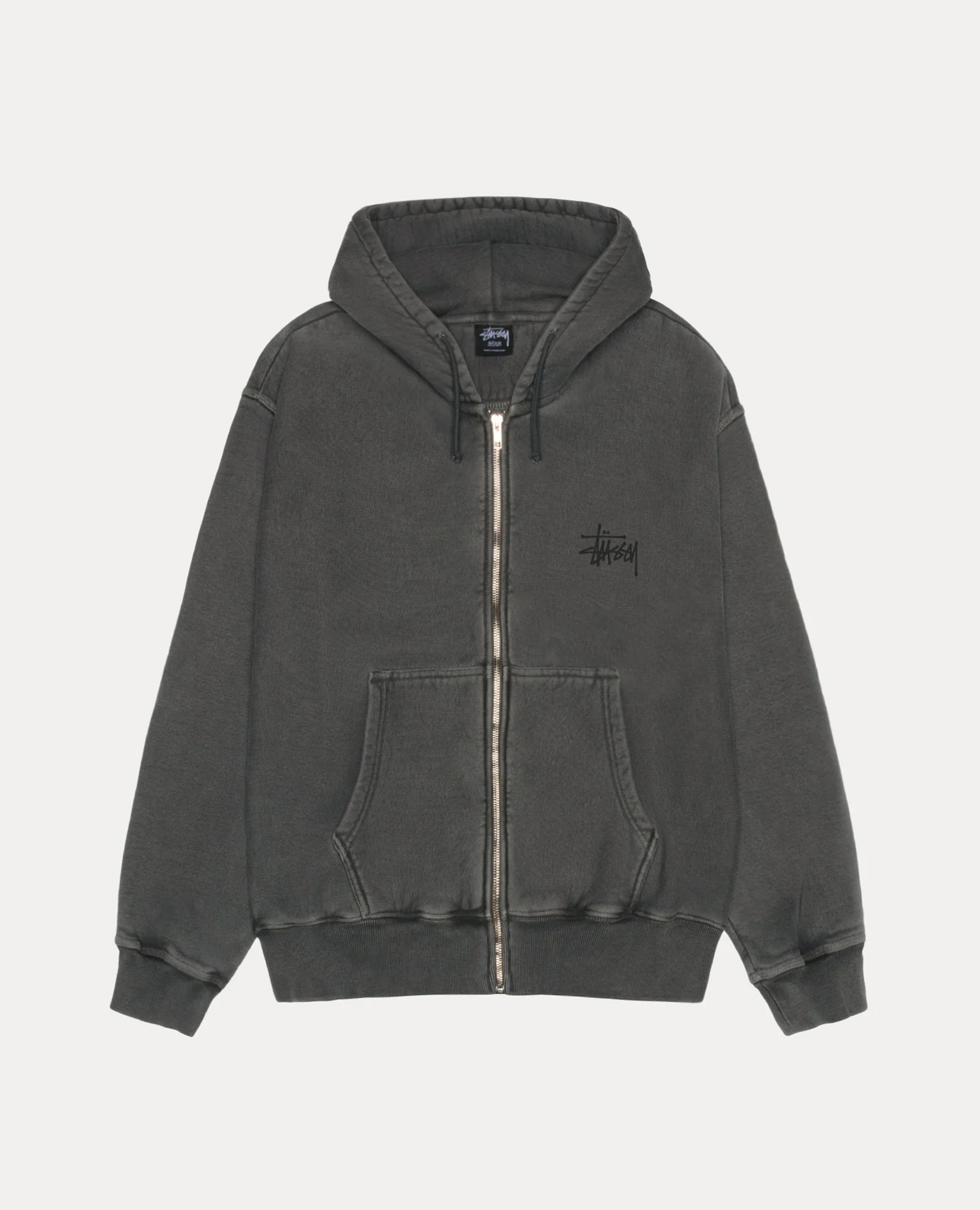 Stüssy Basic Zip Hoodie Pigment Dyed