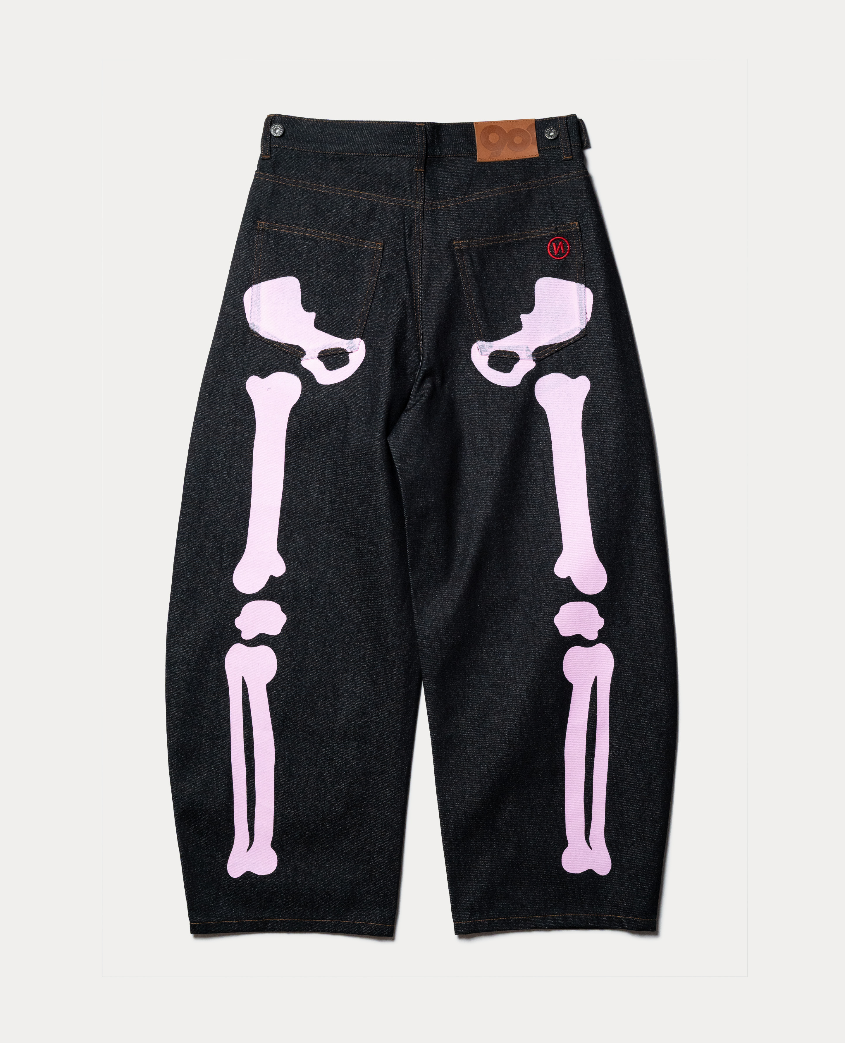 9090 Bone Hand Rigid Denim Pants