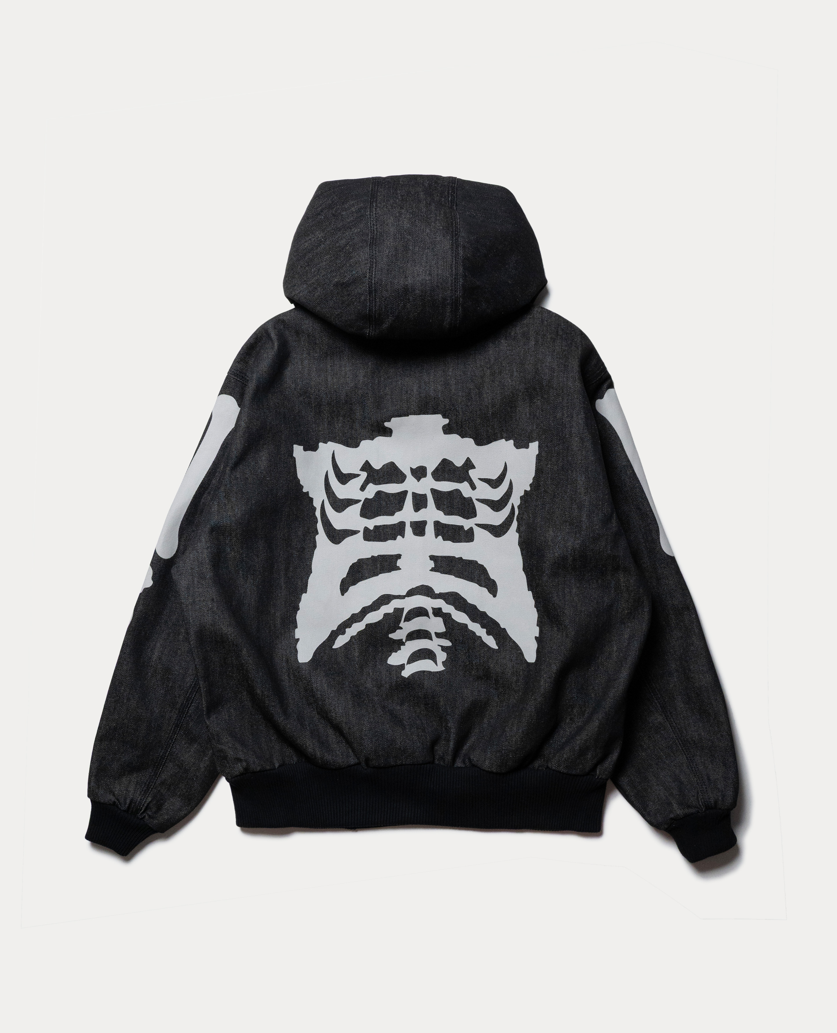 9090 Bone Rigid Denim Zip Hoodie