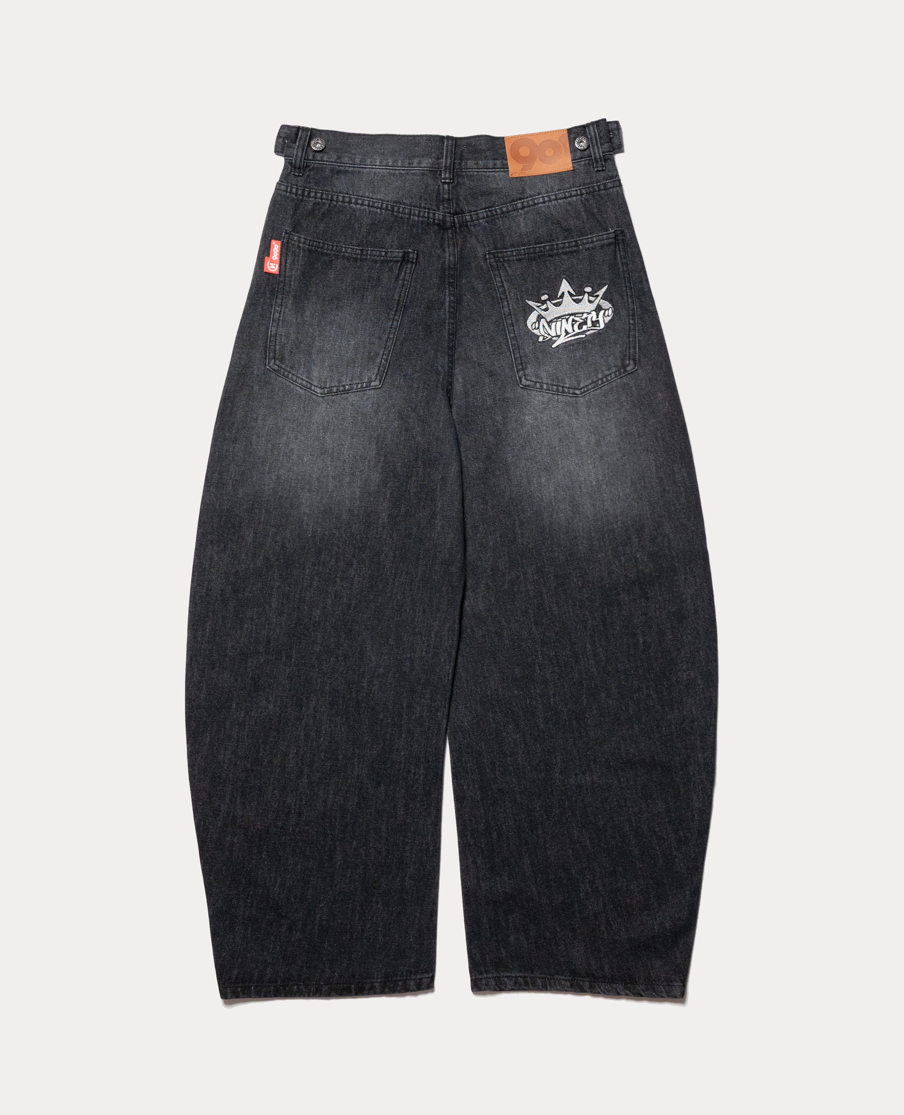 9090 King Logo Slub Denim Buggy Pants | 9090 | Brand - REACTION